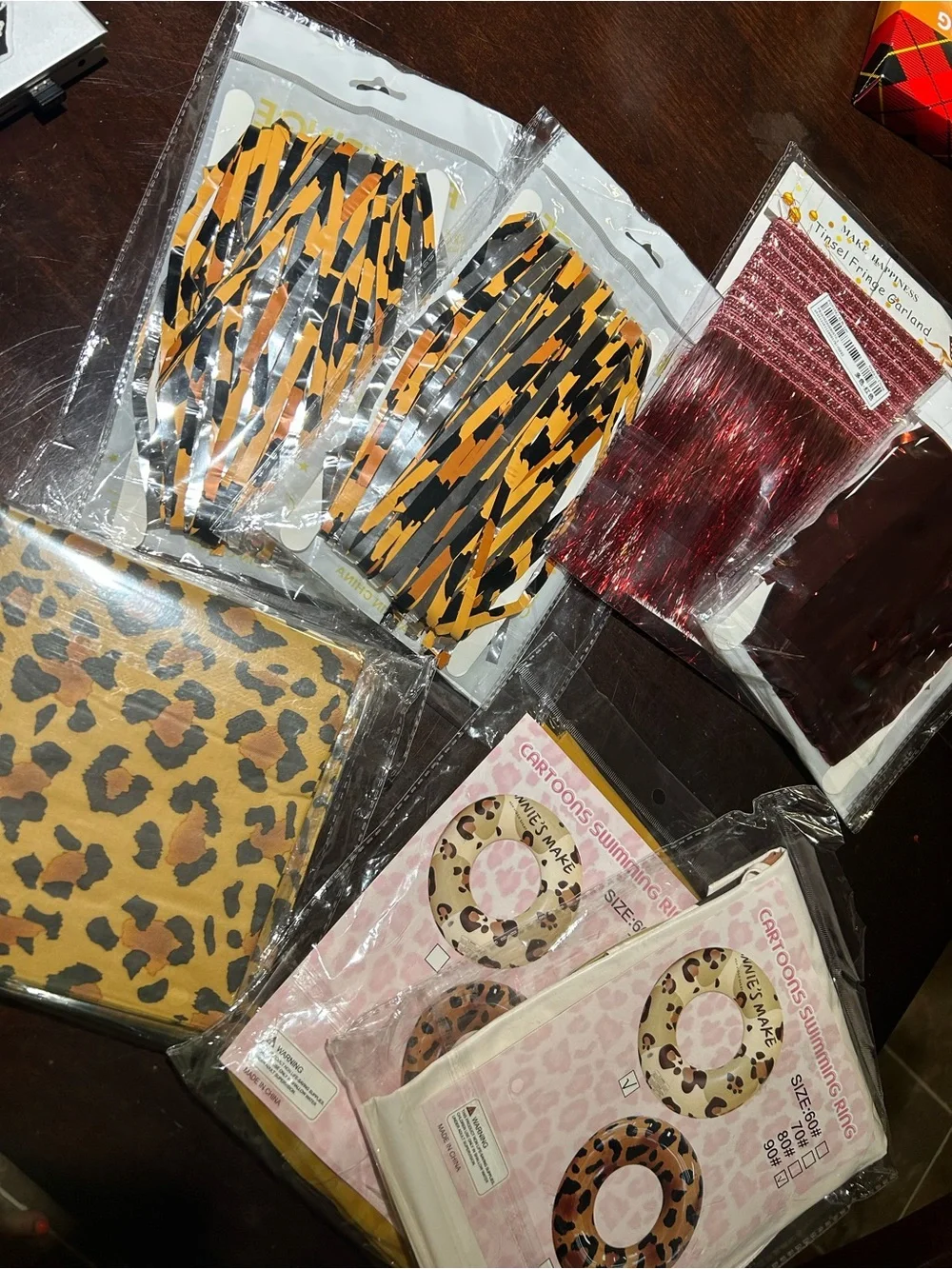 Leopard Print/Red Party Decor